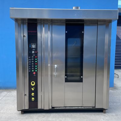 64 bandejas horno rotativo de aceite diesel para la línea de producción de pan máquina en Shanghai