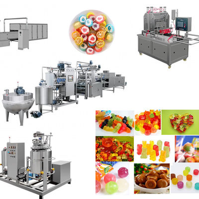 Máquina para hacer caramelos de jalea de frutas de mezclador semiautomático con depósito automático de caramelos