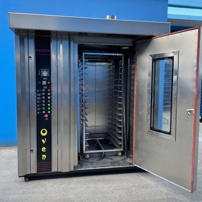 64 bandejas horno rotativo de aceite diesel para la línea de producción de pan máquina en Shanghai