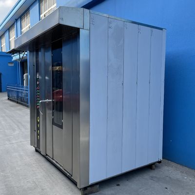 64 bandejas horno rotativo de aceite diesel para la línea de producción de pan máquina en Shanghai