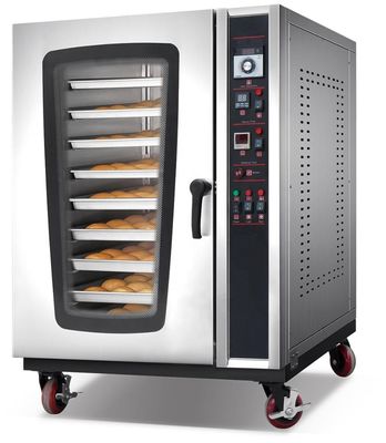 8 cubiertas horno de panadería de convección eléctrica comercial para profesionales de la industria alimentaria