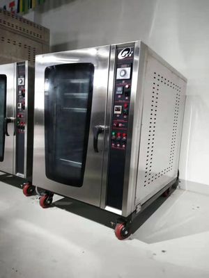 8 cubiertas horno de panadería de convección eléctrica comercial para profesionales de la industria alimentaria