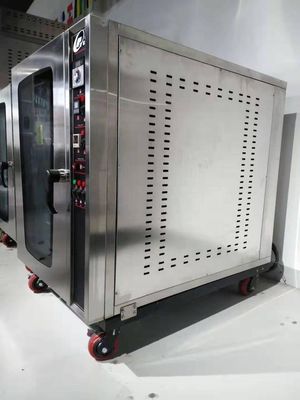 8 cubiertas horno de panadería de convección eléctrica comercial para profesionales de la industria alimentaria