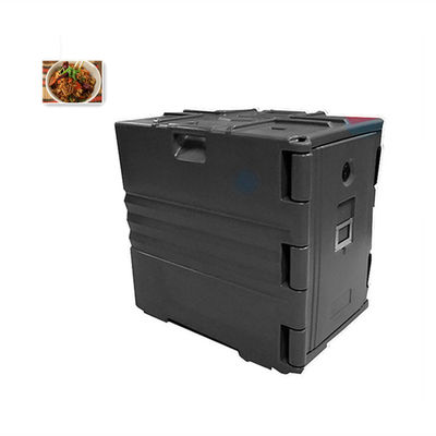 Caja de entrega de comida aislada de plástico gris para fideos comerciales