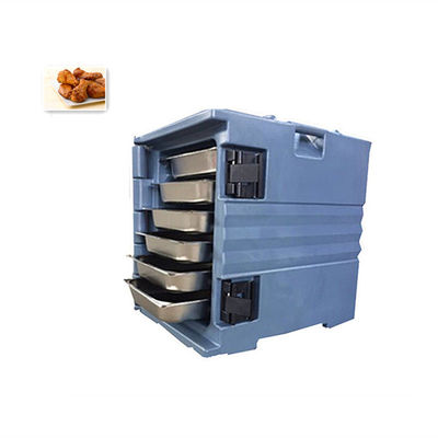 Caja de entrega de comida aislada de plástico gris para fideos comerciales