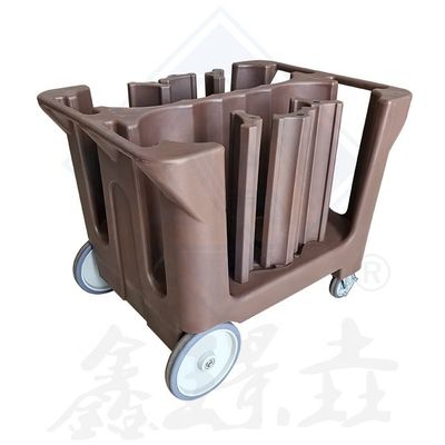 Carruaje de recogida de platos con placa ajustable para almacenamiento de platos y conveniencia del carrito
