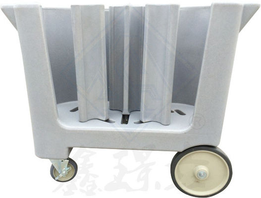 Carruaje de recogida de platos con placa ajustable para almacenamiento de platos y conveniencia del carrito