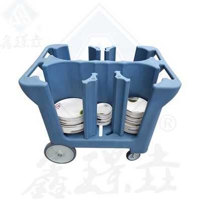 Equipo de cocina Comida cálida carro de platos de moldeo rotativo con ruedas grandes y color personalizado