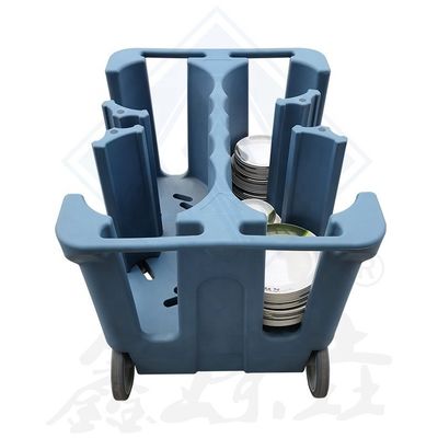 Equipo de cocina comercial carro de platos de moldeo rotativo con colores personalizables de 4 columnas
