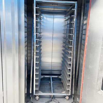 Acero inoxidable 16 bandejas Aceite diesel Comercial eléctrico horno de convección de pastel de luna Plata