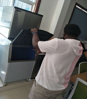 Máquina profesional para hacer hielo en cubo comercial con capacidad de almacenamiento de hielo de 1000 kg