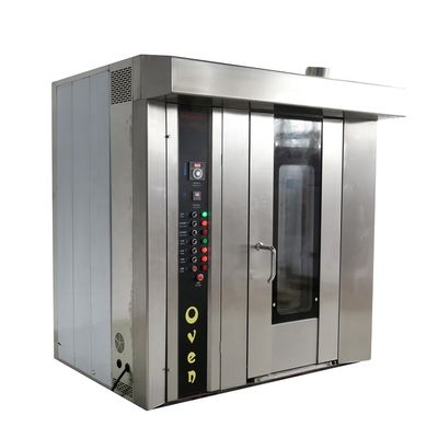 Fuente de alimentación Gas Equipo de panadería 32 bandejas Horno rotativo Máquina de hornear comercial