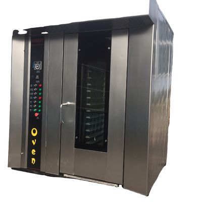 Fuente de alimentación Gas Equipo de panadería 32 bandejas Horno rotativo Máquina de hornear comercial