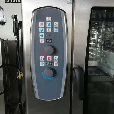 Horno combinado de convección de gas de 8 bandejas para hornear pan francés con certificado CE y potencia de 18,6 kW