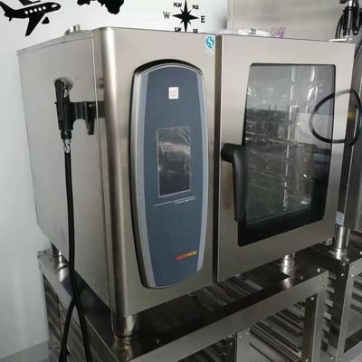 Horno combinado de convección de gas de 8 bandejas para hornear pan francés con certificado CE y potencia de 18,6 kW