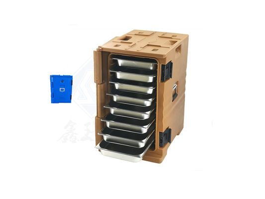 Caja aislada con ruedas de moldeo rotativo para suministrar alimentos de manera eficiente a temperatura constante