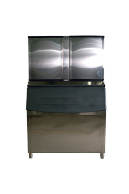 Máquina de cubos de hielo industriales totalmente automática de acero inoxidable con dispensador de agua