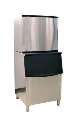 Máquina de cubos de hielo industriales totalmente automática de acero inoxidable con dispensador de agua