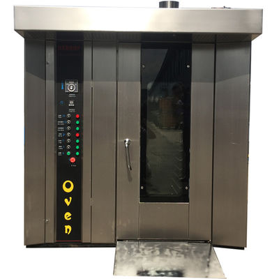 Alta capacidad 12/32/64 bandejas convección eléctrica rotativa panadería horno de pizza para hornear