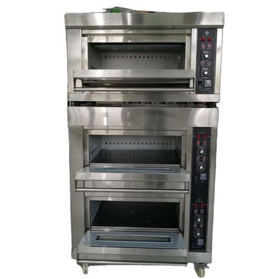 Función de la maquinaria de hornear electricidad gas torta pizza horno con competitivo y 3 deck 9 bandejas