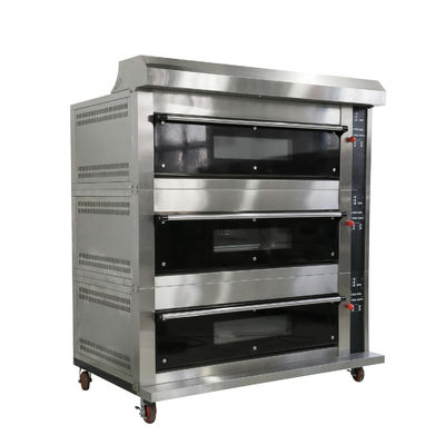 Capacidad de bandejas Pan de hornear comercial Pizza pastel Cocina Gas Horno eléctrico