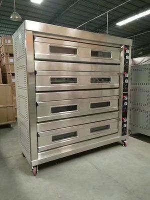 Capacidad de bandejas Pan de hornear comercial Pizza pastel Cocina Gas Horno eléctrico