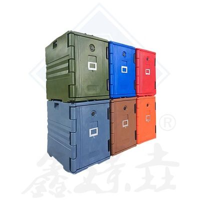 Caja aislada de tamaño personalizado con ruedas pequeñas y diseño multicolor en la caja de almuerzo