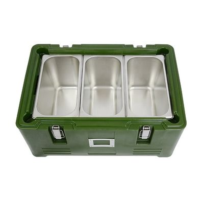 Contenedor aislado de la caja de comida de plástico para el transporte de pescado en microondas y caja fuerte para lavavajillas