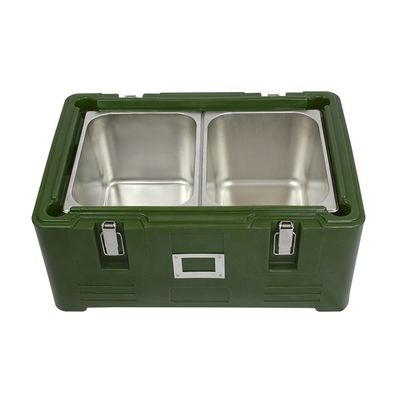Contenedor aislado de la caja de comida de plástico para el transporte de pescado en microondas y caja fuerte para lavavajillas
