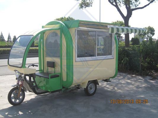 Comida callejera Trike Bicicleta Café Crepes Carrito de comida con bicicleta Motocicleta Camión de comida 220*160*210