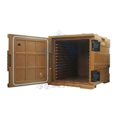 Caja de transporte de alimentos calientes de carga frontal en PU para restauración 120L portacañas aisladas de alimentos
