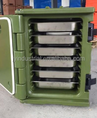 Capacitación de 90L, portacohetes aislados de carga frontal para el transporte de alimentos calientes