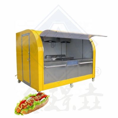 Larga vida útil Alimentos móviles Snack Carrito de comida de papas en espiral con equipo personalizado