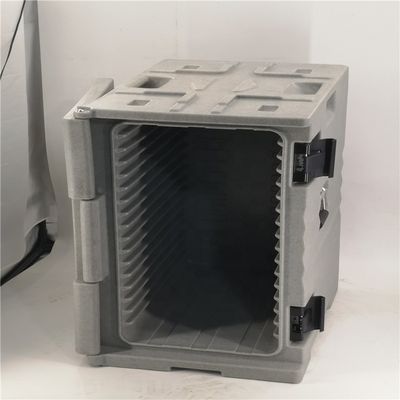 Contenedor aislado para mantener caliente los alimentos hecho de material de polietileno con equipos más calientes