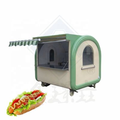 Carro de comida de acero inoxidable para carne y papas fritas