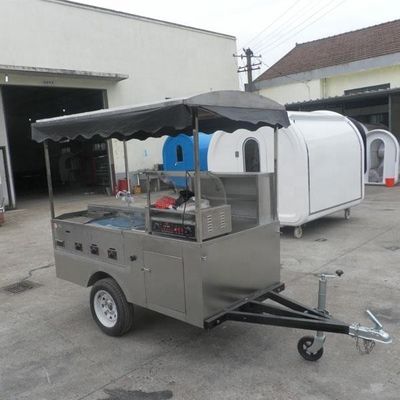 Larga vida útil Carritos de comida móviles Equipos personalizados y remolque de jugo con ruedas