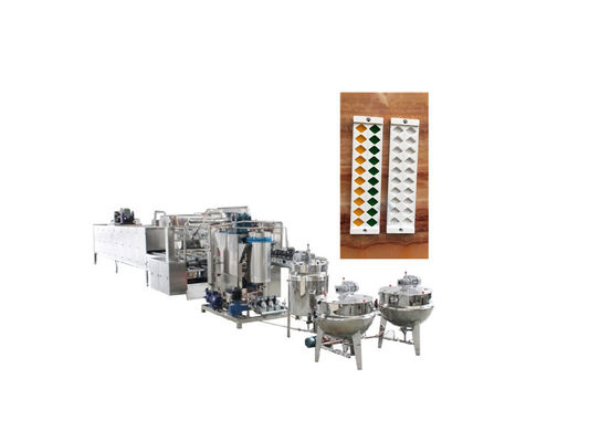 Línea de máquinas automáticas de bebidas y alimentos para una alta producción de gelatina, gominolas y caramelos.