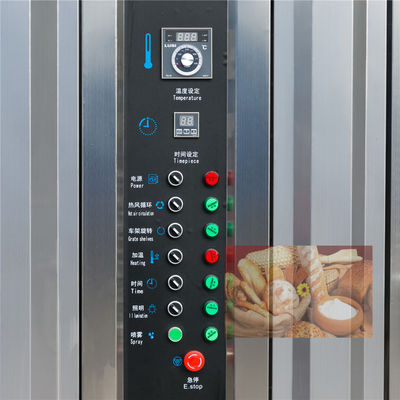 50Horno rotativo eléctrico de gas diesel de 0,5 kW para hornear pan en restaurantes comerciales