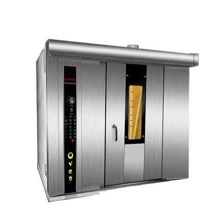 1800X2000X2200mm horno rotativo de pan comercial automático completo con 1 rack cantidad de carga