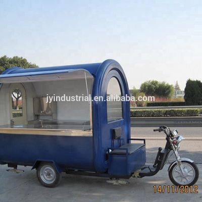 Larga vida útil Motocicleta Triciclo helado camión de comida con cocina totalmente equipada