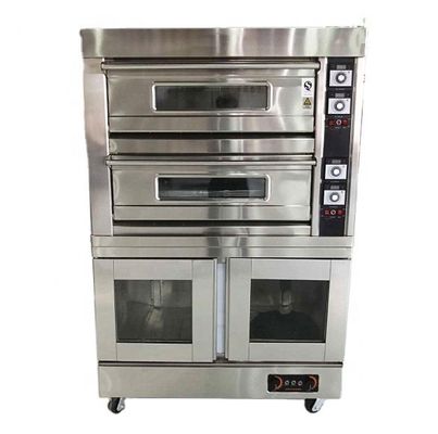 Horno eléctrico para hornear pizza 2 cubiertas 6 bandejas para restaurante 220V/380V Horno de panecería de gas