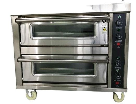 Horno eléctrico para hornear pizza 2 cubiertas 6 bandejas para restaurante 220V/380V Horno de panecería de gas