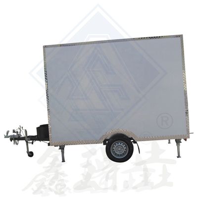 Camión de comida móvil de acero galvanizado Multifunccional Carrito de bocadillos Grill Trailer de café