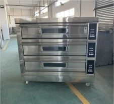 Horno de panadería de alta productividad para hornear pasteles 3 gabinetes Horno termómetros y año 2020
