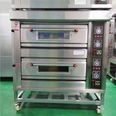 Unico horno de pizza de 2 cubiertas y 4 bandejas perfecto para panadería en equipos de hotel de uso generalizado
