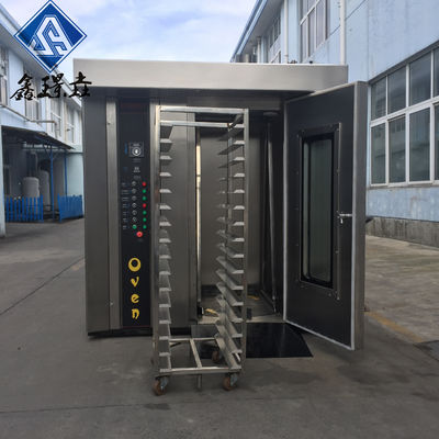 32 bandejas de horno rotativo con bastidor diesel para hornear pan, pastel y tostadas