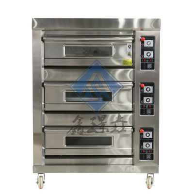 0.1kw horno de gas de panadería comercial 3/4 cubierta horno de gas de pizza de panadería / horno de convección de gas