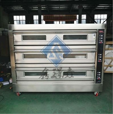 0.1kw horno de gas de panadería comercial 3/4 cubierta horno de gas de pizza de panadería / horno de convección de gas