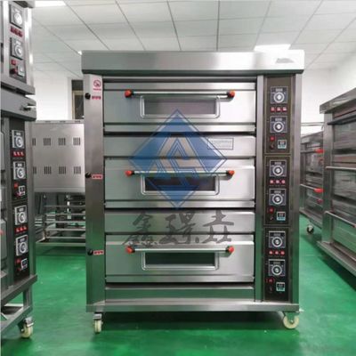 0.1kw horno de gas de panadería comercial 3/4 cubierta horno de gas de pizza de panadería / horno de convección de gas