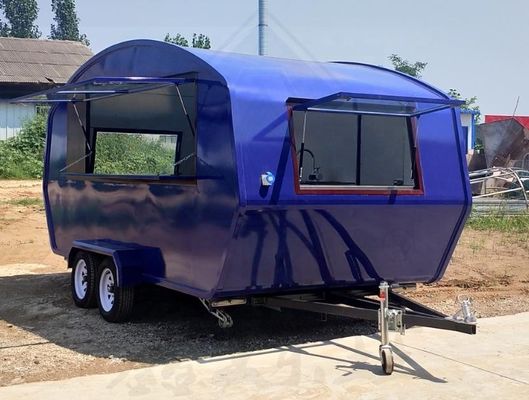 Carritos de comida móviles de Doner Kebab con cocina llena Trailer de bocadillos de acero galvanizado
